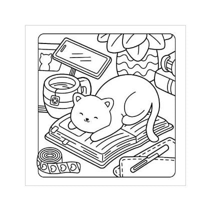 Chargez l'image dans la visionneuse de la galerie, Rebo publishers comfy cat life - cute cozy coloring 6+
