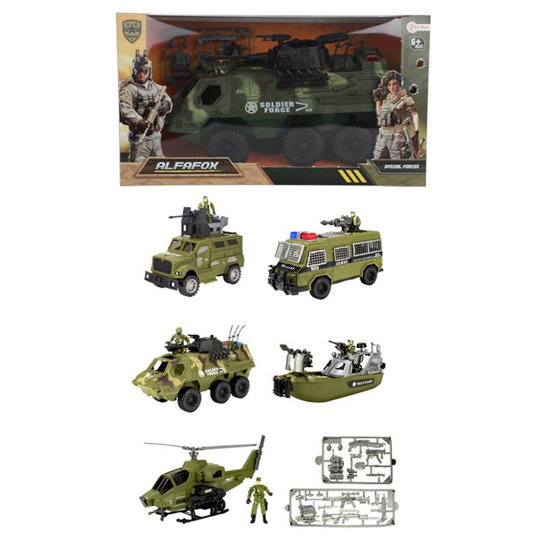 Afbeelding laden in galerijviewer, Toi-toys toi toys alfafox militair voertuig met accessoires
