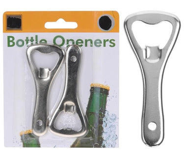 Excellent houseware flesopener metaal 9cm 2 delig