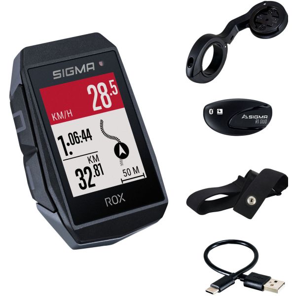 Load image into Gallery viewer, Sigma rox 11.1 evo gps hr set zw zw short butler+ant+ ble borstr+usb-c
