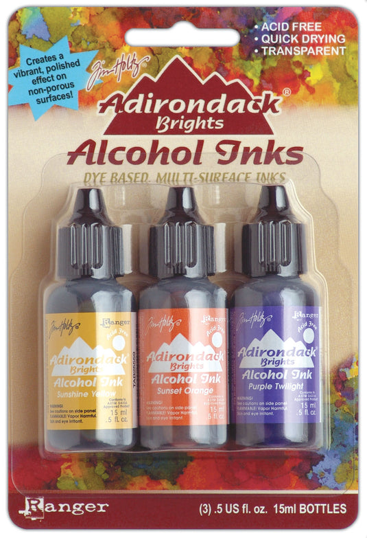 Ranger ink ranger • tim holtz adirondack alcohol inks yellow, orange purple 14m