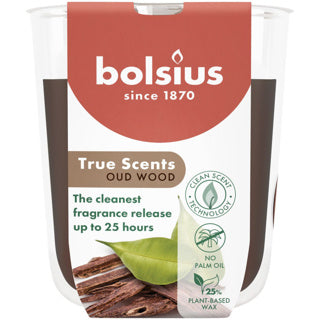 Bolsius geurglas true scents oud wood 80 73 | 3 stuks