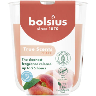 Bolsius geurglas true scents peach 80 73 | 3 stuks