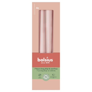 Ty bolsius gotische kaarsen 245 24 doos 4 mis pink | 8 stuks