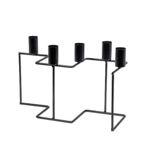 Senza kandelaar zig zag zwart 27 cm | 8 stuks