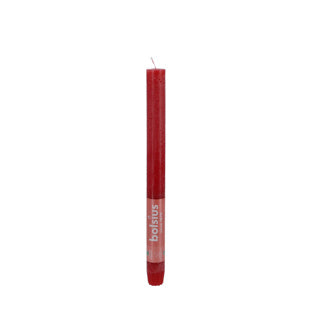Bolsius dinerkaars rustiek delicate red | 9 stuks