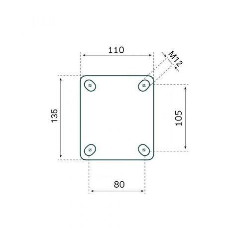 Tarsus Bokwiel 160 mm. blauw