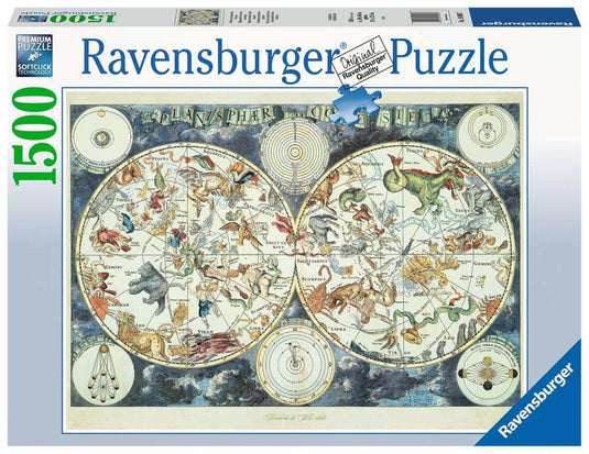 Ravensburger puzzel wereldkaart dieren