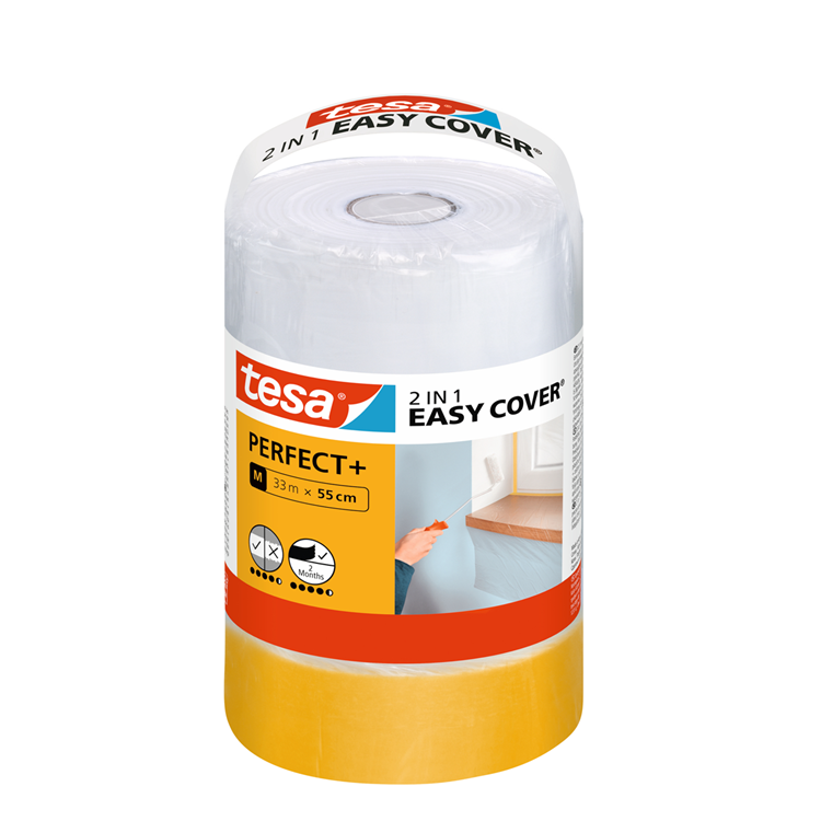 Afbeelding laden in galerijviewer, Tesa 1067564 - easy cover perfect + afdekfolie: m (33 meter x 55 | 3 stuks
