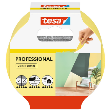 Tesa 1039441 - afplakband ind.25mx38mm | 8 stuks