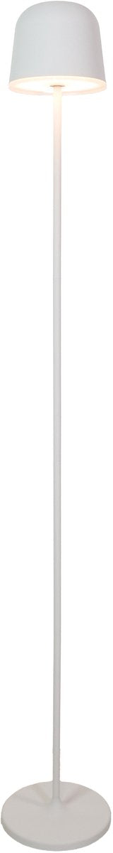 Eglo mannera-l staande lamp binnen en buiten - oplaadbaar (tot 47 uur licht) - 140 cm - grijs wit - draadloos - dimbaar
