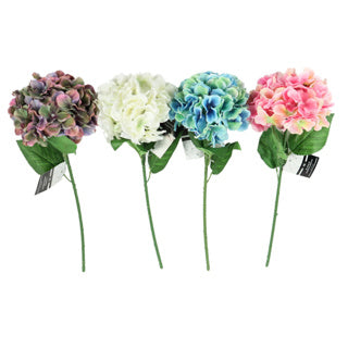 Kunstbloem hortensia 54 cm 4 assorti | 24 stuks