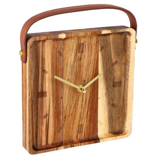 Load image into Gallery viewer, Klok vienne hout 22x22x6,5 cm
