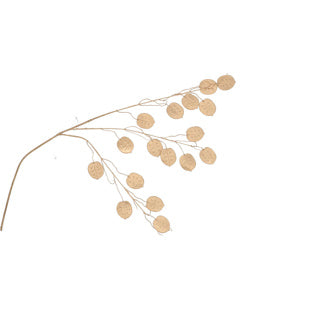 Load image into Gallery viewer, No brand kunsttak silver dollar oslo goud 71cm | 12 stuks
