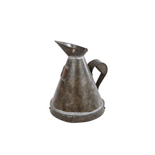 No brand schenkkan jug small antiek zwart metaal 1 ltr 15x17x22cm | 2 stuks