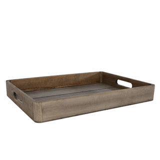 No brand dienblad kai large grijs hout 36,5x26,5x4,5 cm | 3 stuks