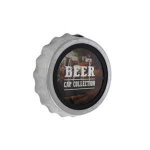 No brand wandversiering beer cap collection metaal 24x24x5 cm | 2 stuks