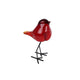 No brand sculptuur vogel op voet 11,5x8,5x15,5cm | 2 stuks