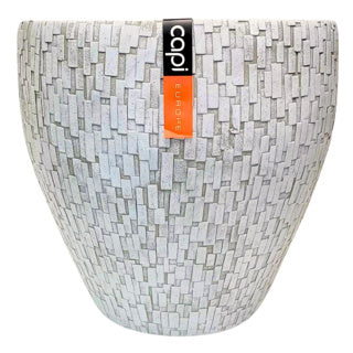 No brand bloempotten wit 39 cm set van 2 capi europe