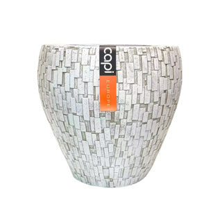 No brand bloempotten wit 39 cm set van 2 capi europe