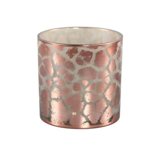 Load image into Gallery viewer, No brand windlicht desiree giraffeprint roze 15 cm | 2 stuks
