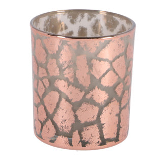 Load image into Gallery viewer, No brand ptmd windlicht desiree giraffeprint roze 10 cm | 6 stuks
