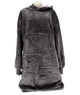 Merkloos sans marque overige merken hoodie plaid sherry 70x110 cm charcoal grey