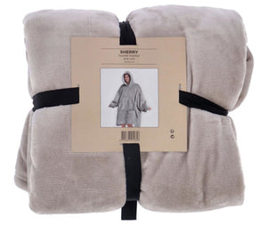 Merkloos sans marque hoodie plaid sherry 70x110 cm pumice stone