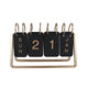 No brand bureaukalender zwart goud metaal 18x6x12,5 cm