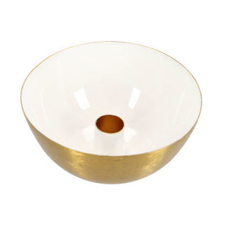 No brand kandelaar madras schaal wit 14 cm metaal | 4 stuks