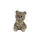 Sculptuur teddybeer m glinster 12,5x11x17,5cm | 2 stuks