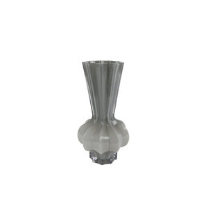 Vaas tibby s grijs glas 14x14x27cm | 2 stuks
