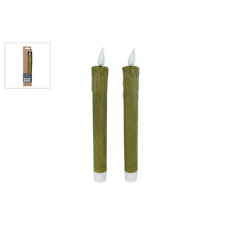 Load image into Gallery viewer, No brand kaars led afstandsbediening groen set2 | 2 stuks

