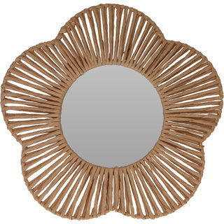 No brand spiegel 38 cm bloem met papier | 2 stuks