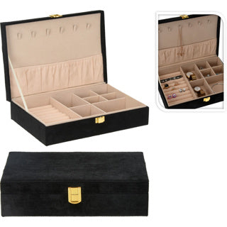 No brand juwelenbox 280x190x70mm zwart | 2 stuks