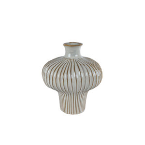 No brand vaas jodie s wit bruin aardew 25,5x23,5x29cm