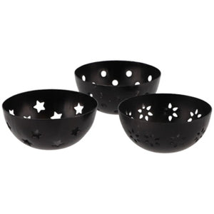 Theelicht geurblokjeshouder amber metaal 7,5 cm | 6 stuks