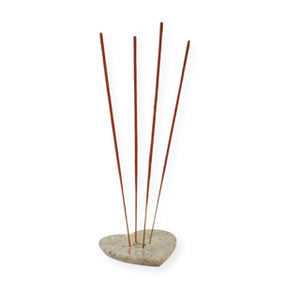No brand wierookhouder speksteen hart 10,5 cm | 12 stuks