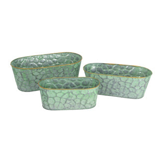 No brand ptmd bloembak dianne groen set van 3 | 2 stuks