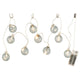 Lichtketting led op batterij glazen bollen grijs 165 cm | 4 stuks