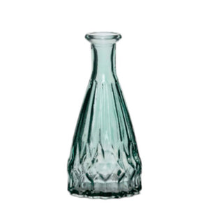 Vaas nelly fles mini blauw groen h14,5 d7 cm | 24 stuks