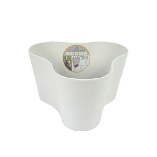 No brand artstone pot claire 26 cm wit | 2 stuks