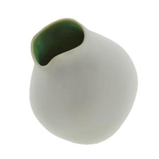 No brand vaas keramiek 9 cm wit groen | 3 stuks