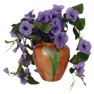 No brand vaas tulp oranje metaal 20x20x22cm