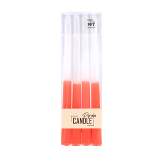 Load image into Gallery viewer, Kaars dip dye wax oranje 30,5 x 2,2 cm 4 stuks

