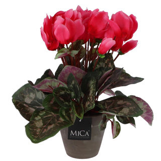 Load image into Gallery viewer, Kunstplant cyclaam roze in pot

