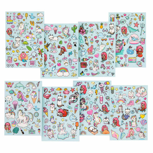 Creative craft group glitter stickerboek a5 - blauw
