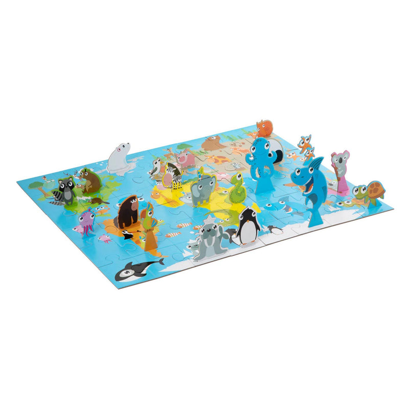 Load image into Gallery viewer, Grafix 3D-puzzel Dieren van de Wereld (40x50cm)
