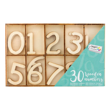 Creative craft group houten nummers, 30st.