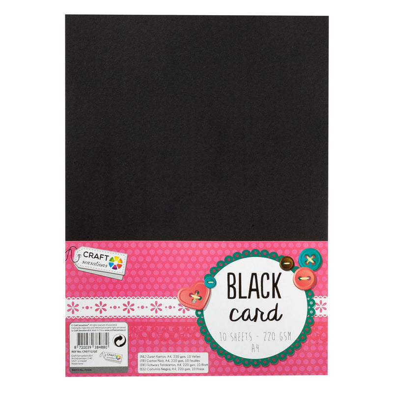 Load image into Gallery viewer, Creative craft group hobbykarton zwart a4, 10 vellen
